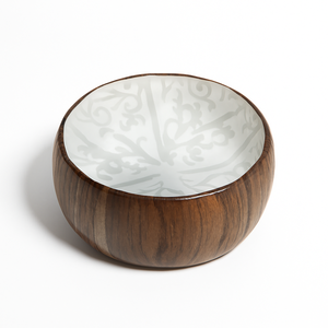 Cuenco de Madera Esmaltado con Diseño de Luna Creciente Azul, Regalo Islámico para Ramadán, Decoración Eid, Cuenco Decorativo Hecho a Mano para Mesa - Product Image 5