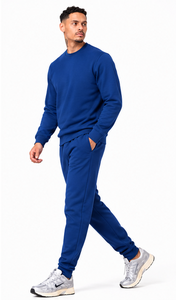Sudadera Azul para Hombre, Cuello Redondo, Manga Larga, Estilo Casual Deportivo - Product Image 5