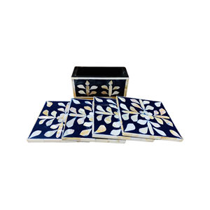 Sous-verres carrés en nacre fabriqués à la main de luxe Mosaïque élégante pour salle à manger haut de gamme et décoration intérieure Tapis et tampons de style table - Product Image 5