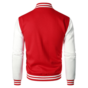 เสื้อแจ็คเก็ต Letterman สำหรับผู้ชาย แขนเสื้อตัดสี แฟชั่น กันน้ำ ระบายอากาศได้ดี ทำจากผ้าขนสัตว์ 100% โลโก้ด้านหน้า ผลิตจากโรงงานโดยตรง - Product Image 3