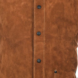 Chaqueta de Soldadura de Cuero Vacuno Premium, Resistente al Fuego y al Calor, Protección Contra Quemaduras, Chaqueta de Seguridad para Soldador, Equipo de Protección Personal Industrial - Product Image 4