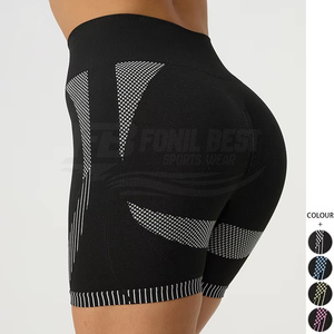 Nuevo Producto Personalizable: Pantalones Cortos Deportivos de Cintura Alta Elástica para Mujer, con Transferencia de Calor, para Ciclismo, OEM, Marca Propia, Logotipo del Cliente - Product Image 6