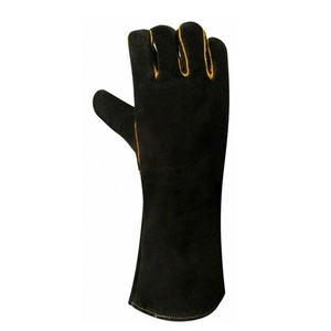 Custom Logo Anti-Vibration Durable Leather Waterproof Welding <b>Gloves</b> Anti-Slip for TIG Welders-7 oz Thickness Silicone Latex - Product Image 2