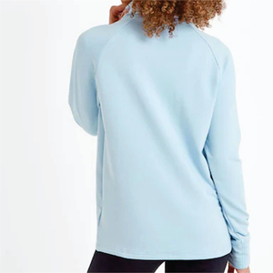 T-shirt décontracté d'été à col roulé pour femme, manches longues, 100 % coton biologique, respirant, écologique, séchage rapide, avec logo - Product Image 4