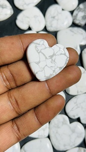 Gemas Trimurti AAA+ Cabujón de Ágata Blanca Natural en Forma de Corazón |   Piedras Preciosas Sueltas Pulimentadas y Lisas |   Tamaño Personalizable Rajasthan | - Product Image 4