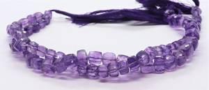 AAA Natural Brazil <b>Amethyst</b> Faceted Cube Beads 6-7 MM 3D Box Shape <b>Amethyst</b> Gemstone Beads 9 Inch <b>Amethyst</b> Beads For Jewelry - Product Image 2