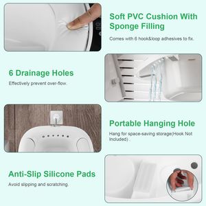 Bañera Eléctrica para Baño de Asiento con Doble Boquilla y 3 Niveles de Flujo de Agua, para Cuidado Postparto, con Asiento de Inodoro y Recipiente para Sales - Product Image 6