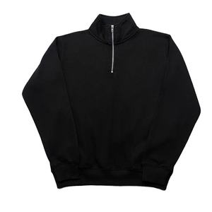 Pull oversize en molleton brossé à col zippé pour la fourniture aux marques de streetwear de luxe américaines - Product Image 4