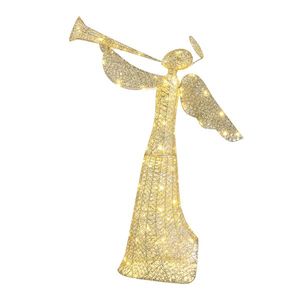 4ft 30V 3.6W Angel 130Led Warm White Light Leather Thread Garden Ornament Christmas Garlands Wreaths Cotton Thread Sprinkled - Product Image 2