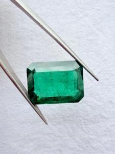 Pierre précieuse synthétique émeraude couleur naturelle faite à la main de qualité supérieure ANAS GEMS Octogone 15/20mm Vert Bijoux de mode Meilleur prix Exportateur - Product Image 2