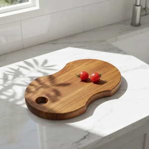 Tabla de cortar de madera de estilo vintage de calidad premium para cocinar en la cocina, preparar alimentos y presentar con elegancia en la mesa. - Product Image 1