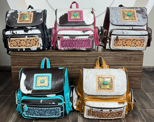 Vente en gros de sacs à dos en cuir véritable usinés à la main de grande capacité pour mamans sacs à dos multifonctionnels à fermeture éclair en cuir de vachette durable et à la mode - Product Image 4