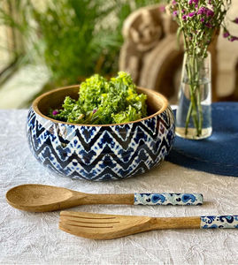 Bol à salade jetable en bois écologique par LUXURY CRAFTS Home Restaurant Decor pour le camping - Product Image 4