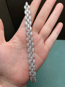 Pulsera de Diamantes Redondos de Corte Brillante en Plata 925, Lujosa para Mujer, Certificada por IGI, Color D, Diamantes Cultivados en Laboratorio - Product Image 3