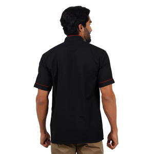 เสื้อกั๊กพนักงานร้านอาหารหรู ขายส่ง รับผลิตเสื้อผ้าพนักงาน OEM ปักโลโก้ตามสั่ง สั่งซื้อจำนวนมากได้ ดูแลรักษาง่าย สำหรับผู้ชาย - Product Image 3