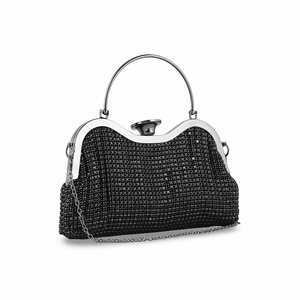 <b>Black</b> P24297 Bridal <b>Evening</b> <b>Bag</b> Clutch - Product Image 2