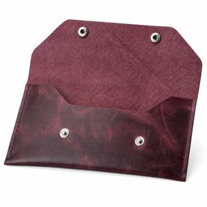 Portefeuille à enveloppes en cuir véritable en gros, fabricant en vrac, organisateur de défi d'épargne de luxe personnalisé LCE-0018 - Product Image 4