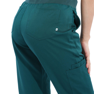 Comfortable Stretchy Hospital Nurse & <b>Doctor</b> Scrub Uniforms Stand Collar Knitted Fabric Jogger Pants Ladies Scrub Suits - Product Image 5