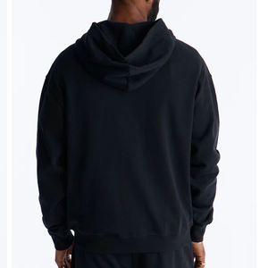 Sweat à capuche en molleton épais de haute qualité, anti-boulochage, en coton, pour l'hiver, uni - Product Image 4