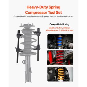 Set di 2 Compressori per Molle Ammortizzatori Professionali da 10,4 Pollici (256 mm) Compatibili con 0,86 - Product Image 2