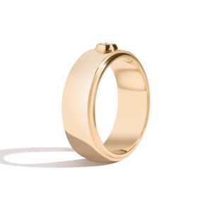 Anillos de boda de diamantes cultivados en laboratorio de corte redondo de 8 mm al por mayor, de oro macizo de 14k y 18k, estilo gipsy minimalista, para hombre, fabricante - Product Image 6