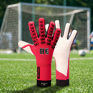 Top Vente Gants de gardien de but de football professionnel en plein air Logo en caoutchouc antidérapant avec protection des doigts Gants de gardien de but - Product Image 3