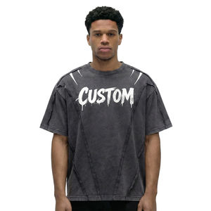 Camiseta Personalizada de Alta Calidad para Hombre, Transpirable, de Algodón/Fibra de Bambú, 280GSM, Corte Amplio y Holgado - Product Image 2