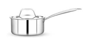 Casserole ovale Maxfresh en acier inoxydable triple couche avec poignée en fil métallique, design moderne, 18 cm, qualité export durable, capacité 3-4 L - Product Image 2