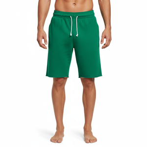 Men Workwear Casual Cargo Shorts with side Pockets Breathable Lightweight 100% Cotton Solid Drawstring <b>Elastic</b> Waist Short - Product Image 1