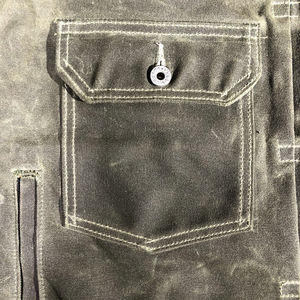 Chaqueta de Hombre de Lona Vaquera Gruesa Personalizada, Abrigo de Invierno con Lavado Vintage y Cuello Redondo, Forro de Algodón - Product Image 3