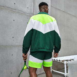 Ensemble veste coupe-vent et short pour homme, léger, à capuche, fermeture éclair intégrale, résistant au vent, vêtements de sport d'extérieur - Product Image 6
