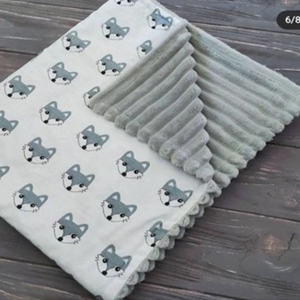 Couverture pour enfants en tricot doux, 50% coton, 50% micro-poly, écologique, quatre saisons, 70x100 cm |   Lit plat léger et confortable pour un usage quotidien - Product Image 1