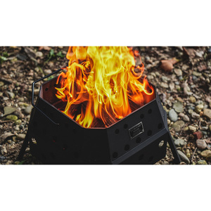 [CARGO CONTAINER] FIRE PIT MAX Poêle à bois portable pour le camping, chauffage extérieur, pliable, en acier inoxydable, Corée - Product Image 5