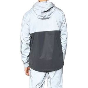 Conjunto de Chaqueta Cortavientos Ligera con Capucha y Cierre para Hombre y Pantalones, Traje Deportivo de Dos Piezas - Product Image 6