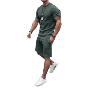 Ropa Deportiva para Hombre de Secado Rápido, 100% Algodón, Ligera, Diseño 2 en 1, Camiseta Deportiva de Manga Corta y Pantalones Cortos para Correr, Gimnasio, Baloncesto - Product Image 3