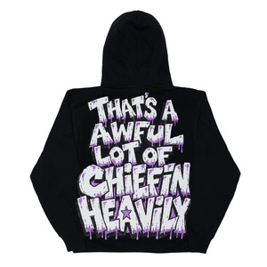 Sudadera con Capucha de Alta Calidad 100% Algodón Grueso para Hombre, Ropa Urbana con Estampado 'THAT'S A AWFUL LOT OF COUGH SYRUP' - Product Image 2