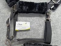Fabricant direct Cheval équestre Nylon 1 pouce licou rembourrage en polaire douce et laisse de cheval 2mtr Halters de selle anglais d'Inde