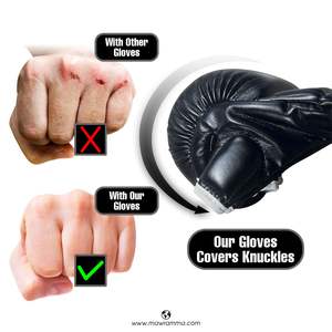 Mawra High Quality Custom Logo Leather MMA Training Gloves with <b>Hand</b> <b>Grips</b> Lightweight for Fighting Training - Product Image 2