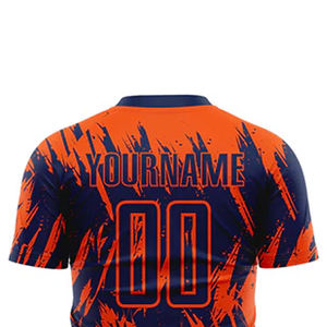 รับผลิตเสื้อฟุตบอลผู้ชายแบบ OEM ผ้าอินเตอร์ล็อค ผลิตภายใต้แบรนด์ของลูกค้า ขายส่งตามสั่ง - Product Image 5