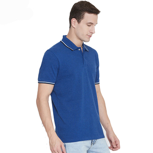 Polo Homme Bleu en Coton Piqué de Qualité Supérieure 2026 – Manches Courtes, Couleur Unie, Respirant, Design Tricoté, Coupe Classique - Product Image 4