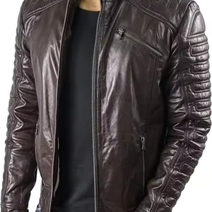 2026 Sports Leather <b>Jacket</b> with Collar for <b>Men</b> pilot Bomber <b>jacket</b> for <b>men</b> - Product Image 4