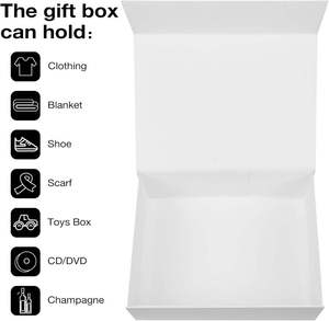 OEM ODM Customized White Magnetic Lid Rigid Cardboard <b>Foldable</b> Gift Packaging <b>Box</b> for Jewelry Eyelashes Wholesale - Product Image 4