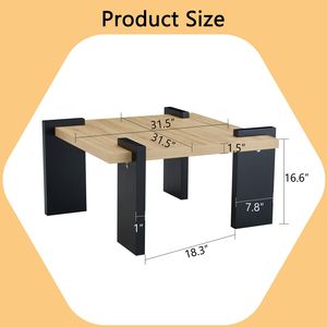 Tavolino da Caffè Moderno Minimalista in MDF Color Legno Naturale per Soggiorni e Aree Relax Dimensioni Prodotto O - Product Image 4
