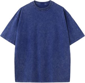 เสื้อยืดลำลองผู้ชาย ผ้าฝ้าย 100% คอกลม ทรงปกติ ล้างสีแบบแอซิดวอช สกรีนโลโก้ด้านหน้า ระบายอากาศได้ดี แห้งเร็ว เป็นมิตรกับสิ่งแวดล้อม - Product Image 1