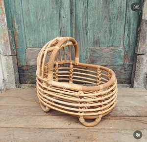 Lit bébé en rotin de style scandinave pour nouveau-né de 0 à 3 ans - Fabricant Bao Minh, modèle Linda 2029, garantie 1 an, prix d'usine - Product Image 1