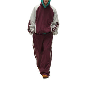 Ensemble de survêtement unisexe personnalisé, sweat à capuche surdimensionné, impression de logo, taille plus, 100% nylon, imperméable, coupe-vent, sport d'hiver, jogging - Product Image 2