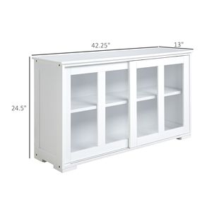 Credenza Contemporanea in Rovere con Anta in Vetro e Ampio Spazio di Archiviazione per Cucine e Sale da Pranzo Moderne - Product Image 3