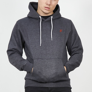 Stylish <b>Mens</b> Fleece Hoodie Sweatshirt in Dark Grey with Front Pocket and Soft Comfortable Fabric for Everyday Winter Wear - Product Image 1