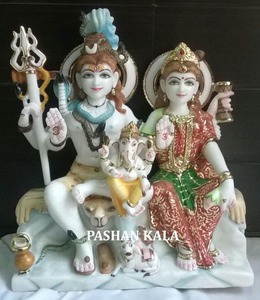 รูปปั้นหินอ่อน shiv parivar, หินอ่อน shiv parvati Ji - Product Image 5