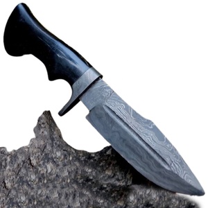 Cuchillo Bowie de Supervivencia y Camping de Hoja Fija con Punta Caída, de Acero de Damasco Forjado a Mano, Grado Industrial, con Mango de Cuerno, OEM ODM Venta al por Mayor - Product Image 4